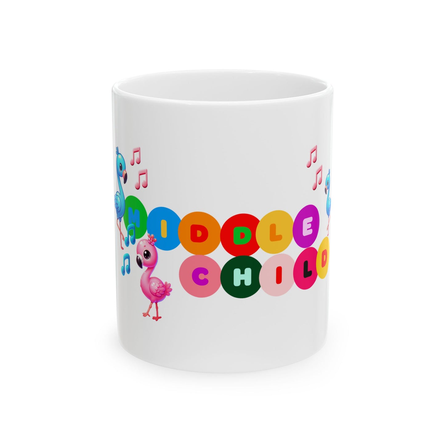 Middle Child Flamingo Ceramic Mug