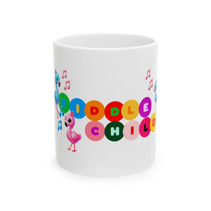 Middle Child Flamingo Ceramic Mug