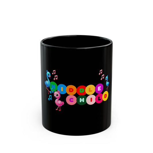 Middle Child Mug - Colorful Flamingo Design