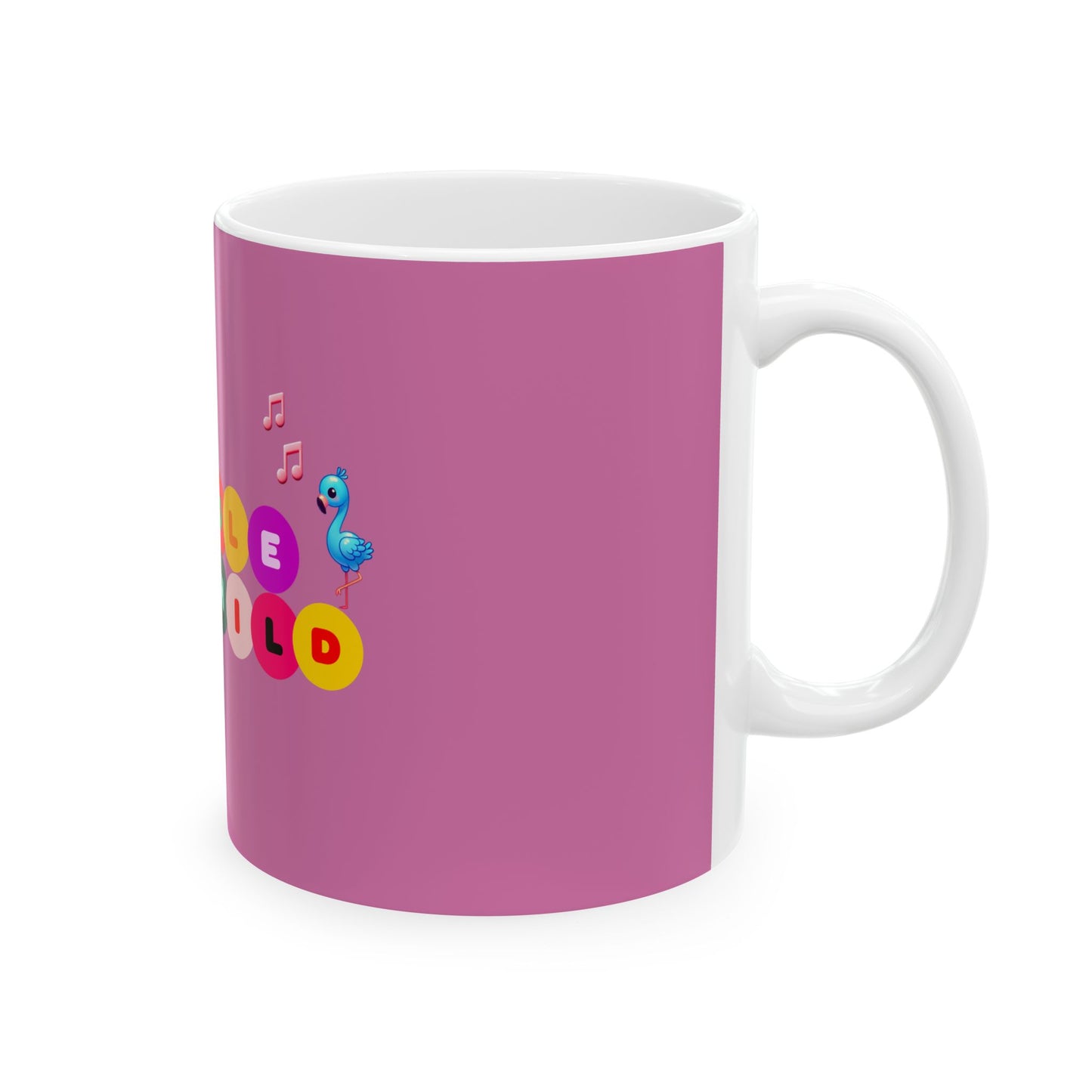 Middle Child Pink Ceramic Mug - Colorful Flamingo Design